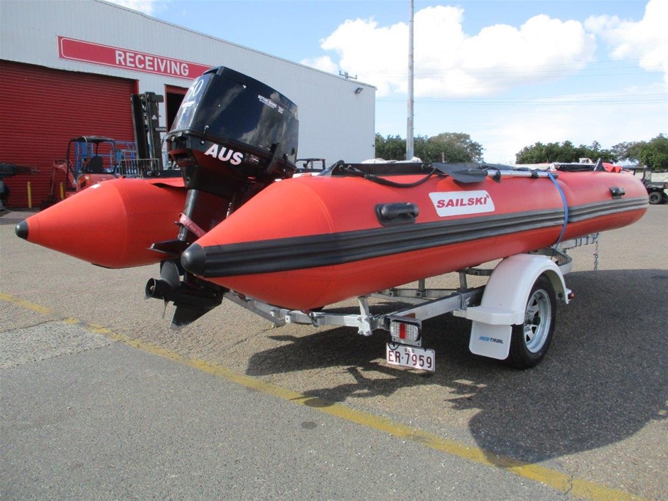 Inflatable Boat with Trailer Auction (0001-7023725) | Grays Australia