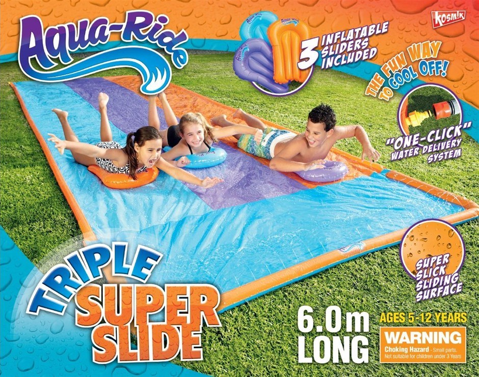 Buy Aqua-Ride 6.0m Long Triple Super Slide | Grays Australia