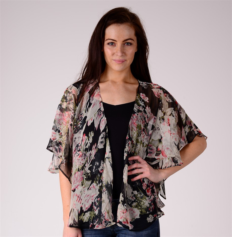 Jendi Floral Chiffon Shrug