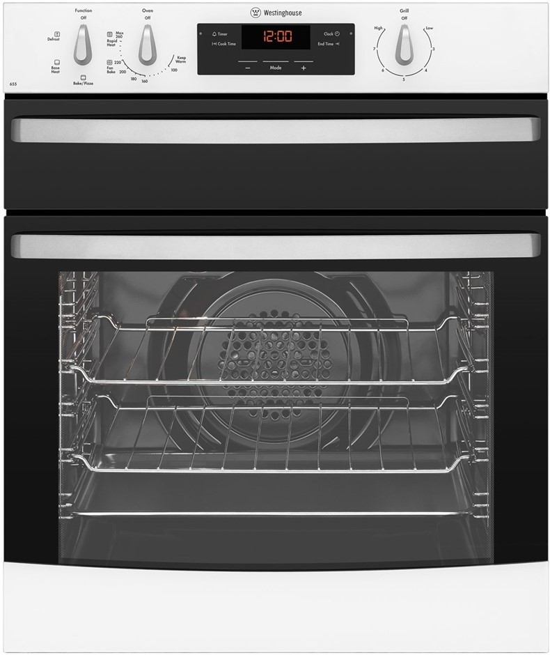 Westinghouse 60cm Underbench Oven with Separate Grill (White)(WVE655W