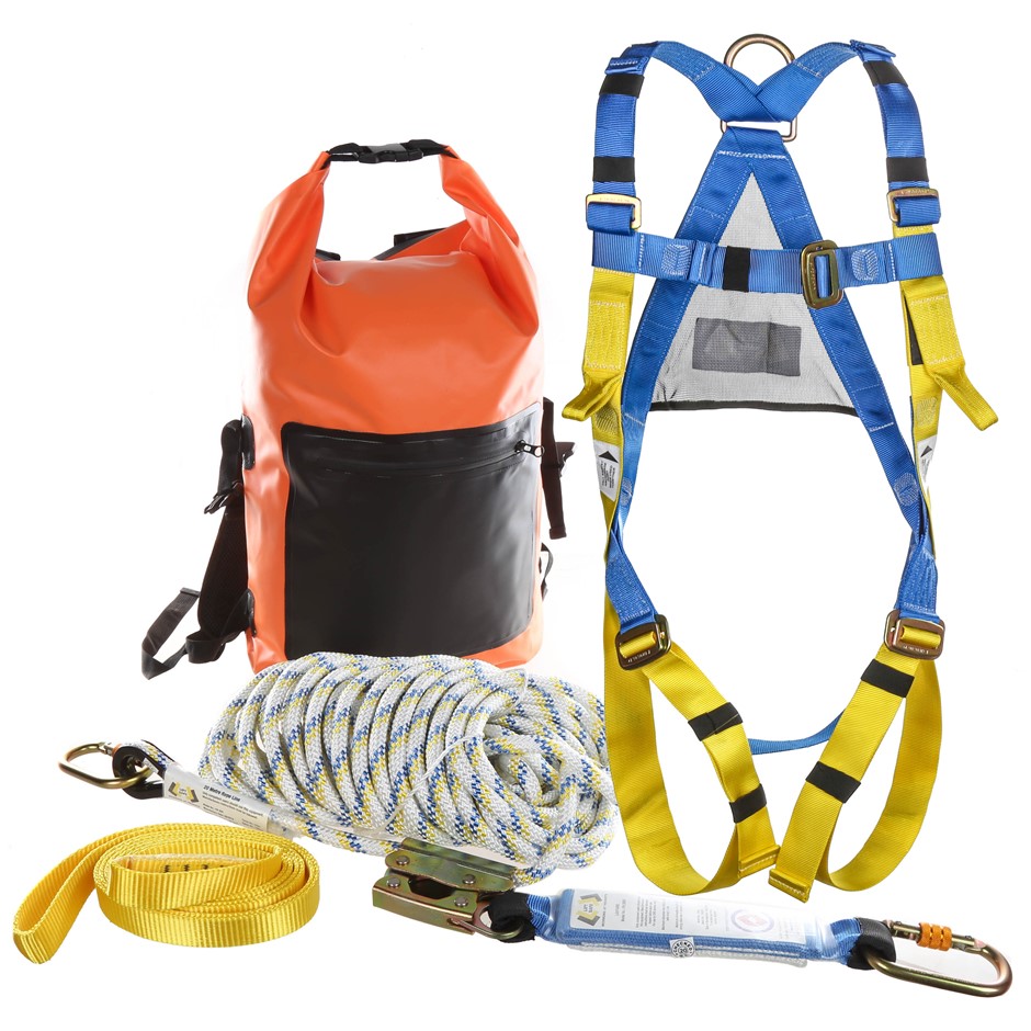 LIFT SAFE Roofers Kit, Comprising; Full Body Safety Harness, 20M