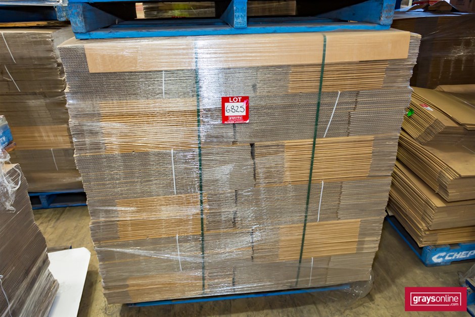 2 x Pallets of Cardboard Cartons, Flat Packed Auction (68255039049