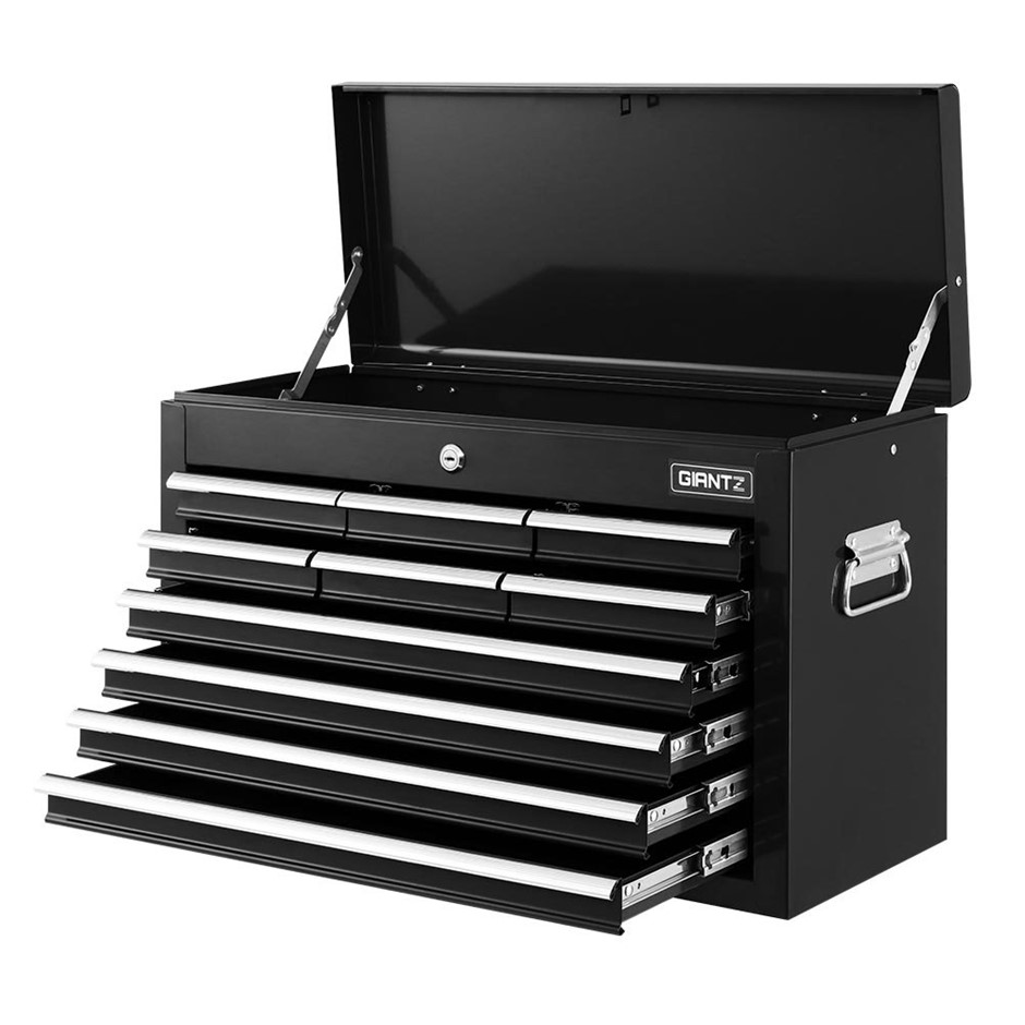 Giantz 10-Drawer Tool Box Chest Cabinet Garage Storage Toolbox - Black