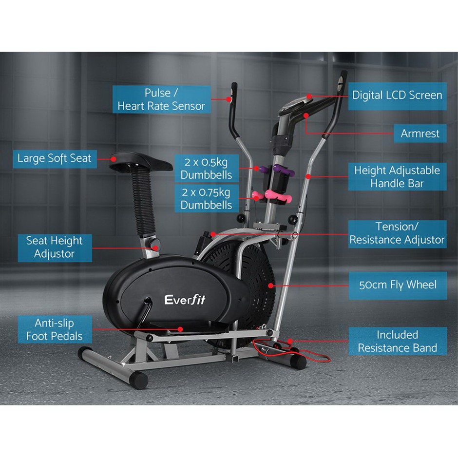 Everfit 6in1 elliptical online cross trainer