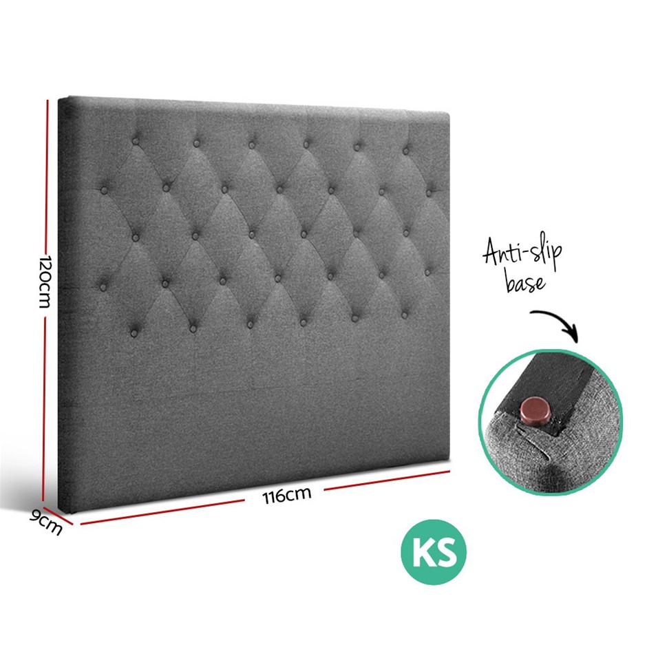 Buy Artiss KING SINGLE Bed Head Headboard Bedhead Fabric Frame Base