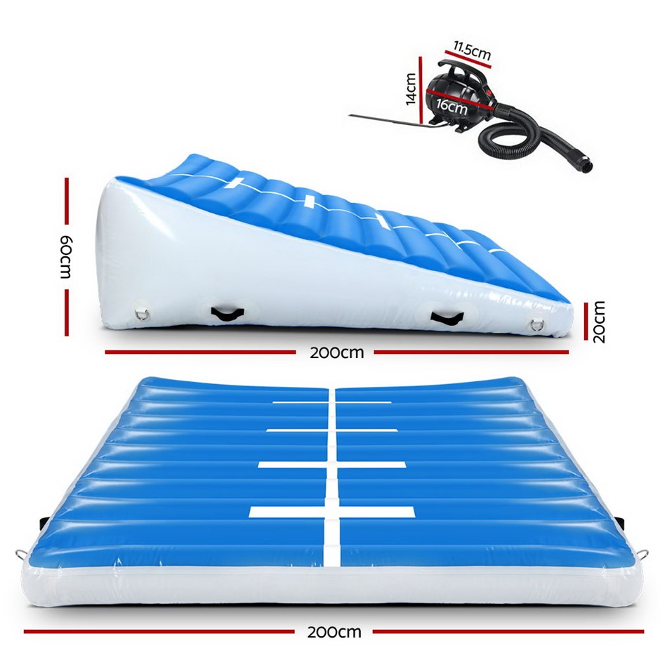 Buy Everfit 2MX2MX0.6M Airtrack Inflatable Air Track Ramp W/Pump ...