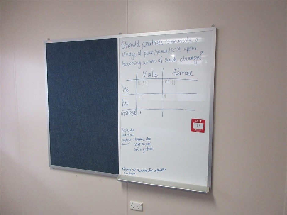 2x Combination Whiteboard / Pinboard Auction (00313016716) Grays