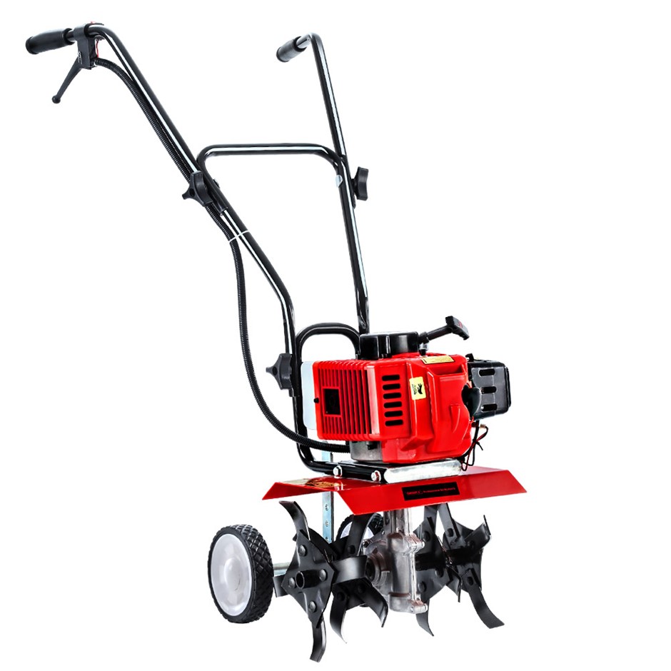 Giantz Cultivator 65CC Tiller Petrol Rotary Hoe Mini 4 Tine Rototiller