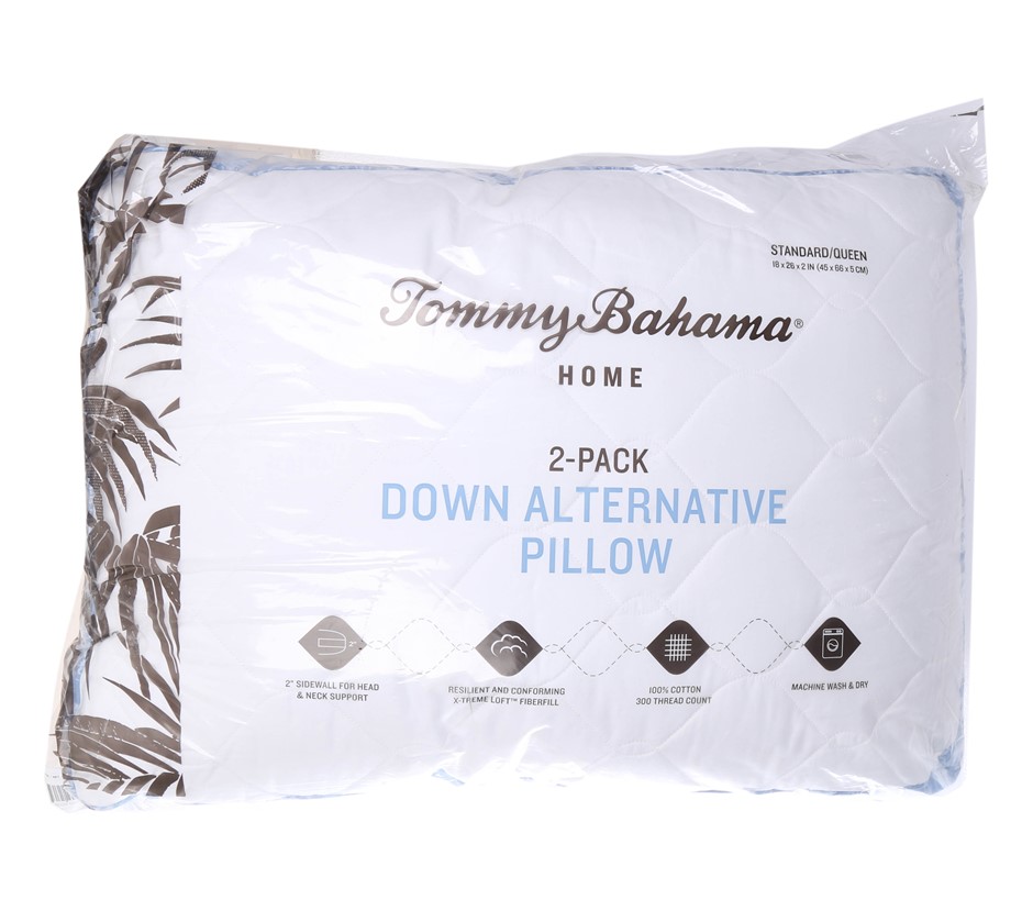 TOMMY BAHAMA HOME Standard/Queen Down Alternative Pillows 2pk, 45 x 66