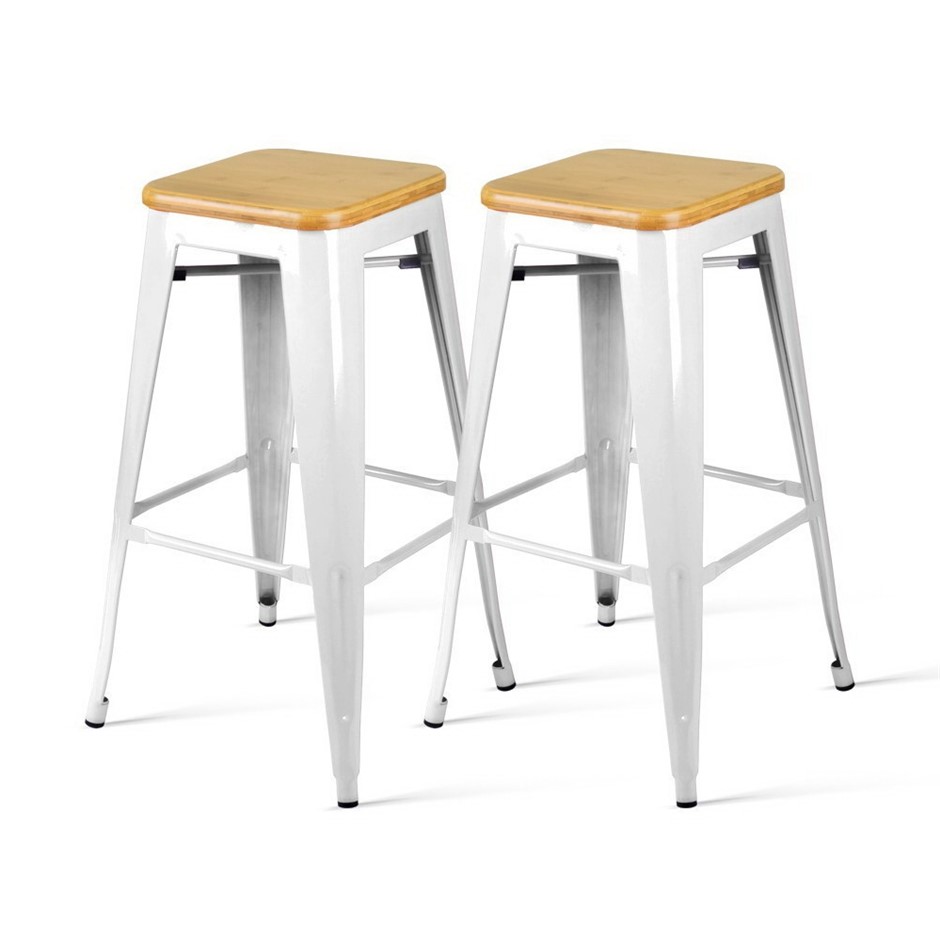 2 x Tolix Replica Xavier Bar Stool Metal