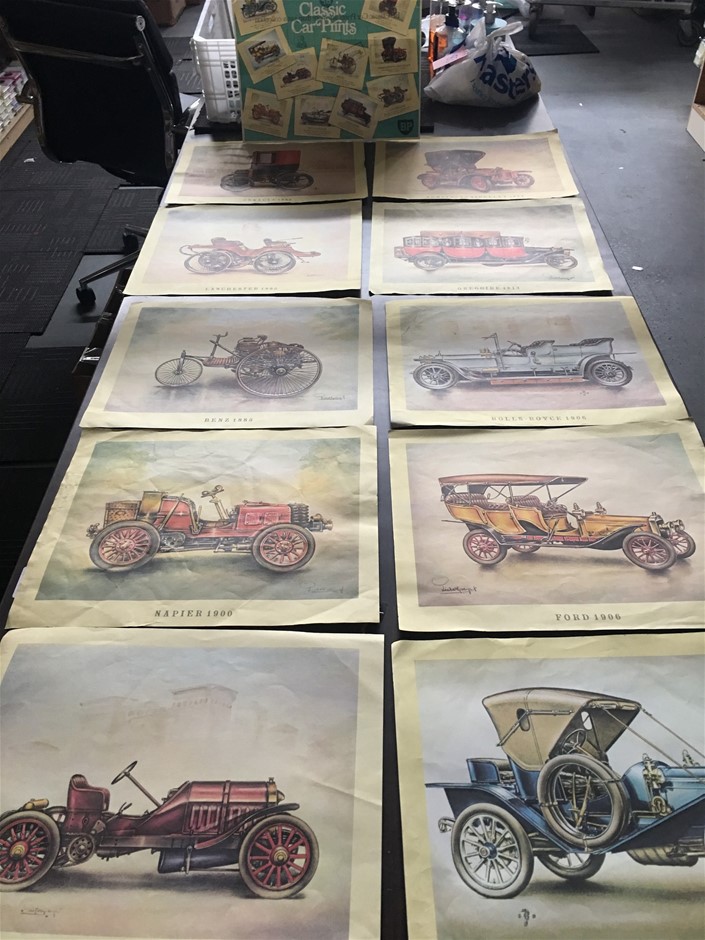 BP Classic Car Prints - Rolls Royce, Benz, Renault, Ford, Napier & More