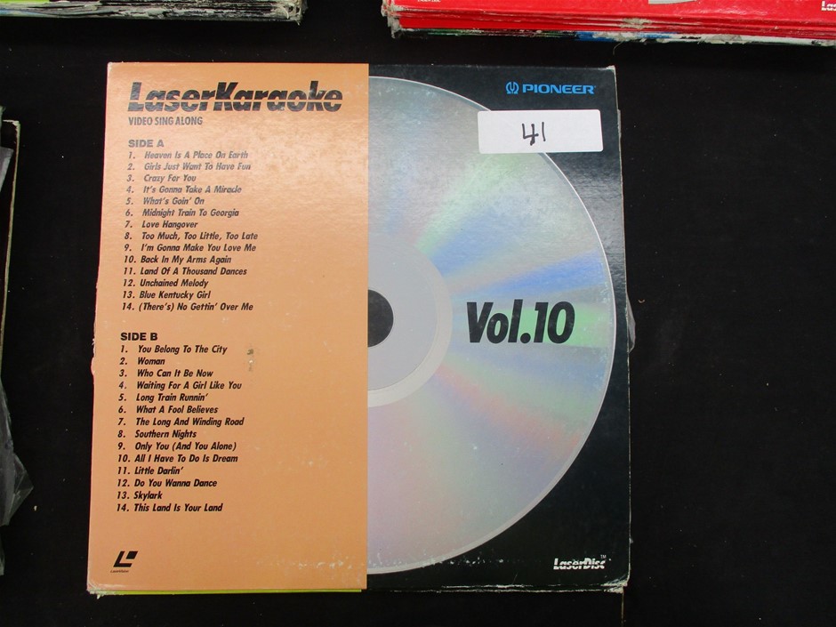 Bundle of 53 x Pioneer Laser Karaoke Discs Auction (00013016916