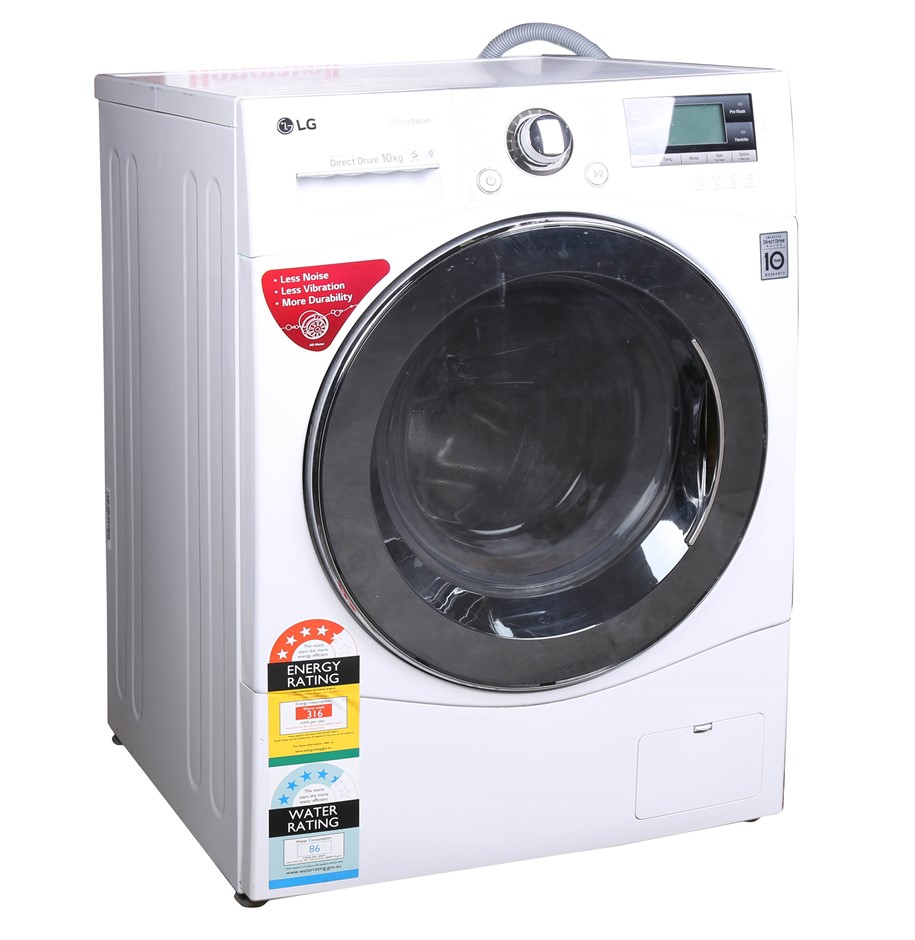 LG TrueSteam 10kg Direct Drive Front Load Washing Machine. N.B. Has