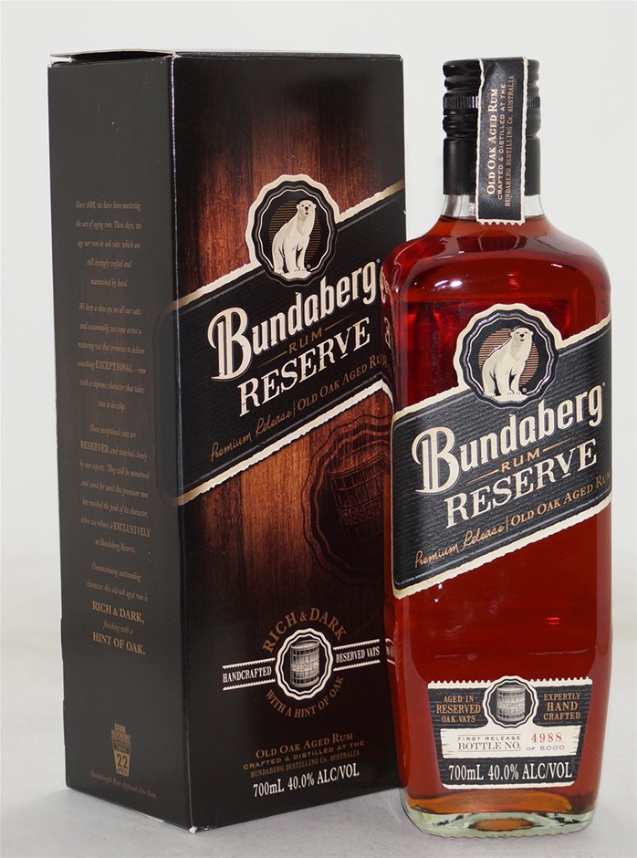 Bundaberg Reserve Old Oak Aged Rum 1 X 700ml Qld Auction Graysonline Australia