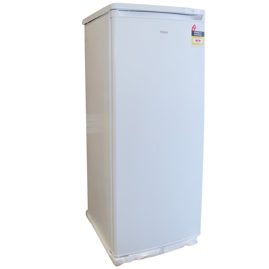 HAIER 175L Vertical Freezer w/ 6 Plastic Freezer Drawers. N.B. One