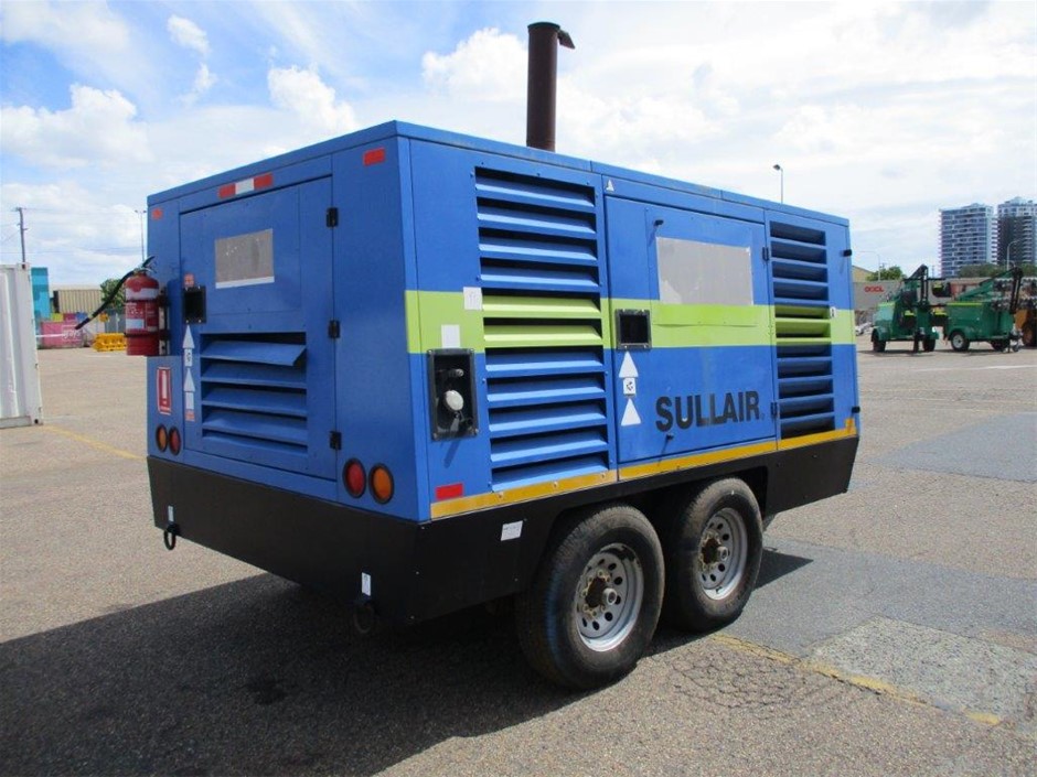 Sullair 900 CFM Dual Axle Compressor Trailer Auction (00187027344