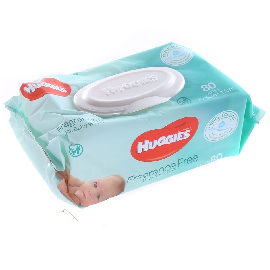 6 Packs x HUGGIES Triple Clean Fragrance Free Baby Wipes