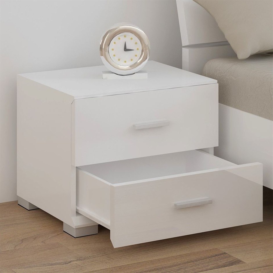 High Gloss Celine Bedside Table Auction Australia