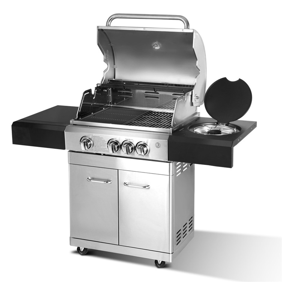 Grizze Stainless Steel 4 Burner BBQ Gril