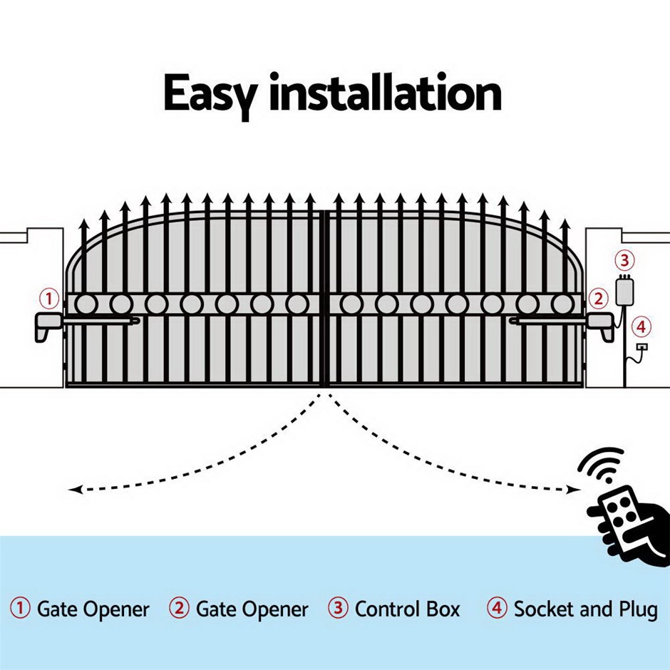 Buy LockMaster Automatic Electrical Swing Gate Opener Kit 1000KG
