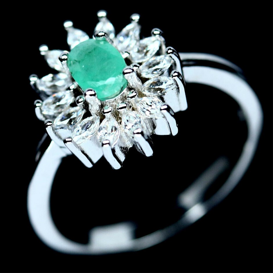 18K Gold-Filled Chain Bracelet with Simulated Diamonds - 20.3cm