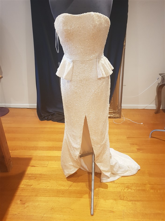 18K White-Filled Cuban Chain Necklace with Simulated Diamonds - 60.9cm