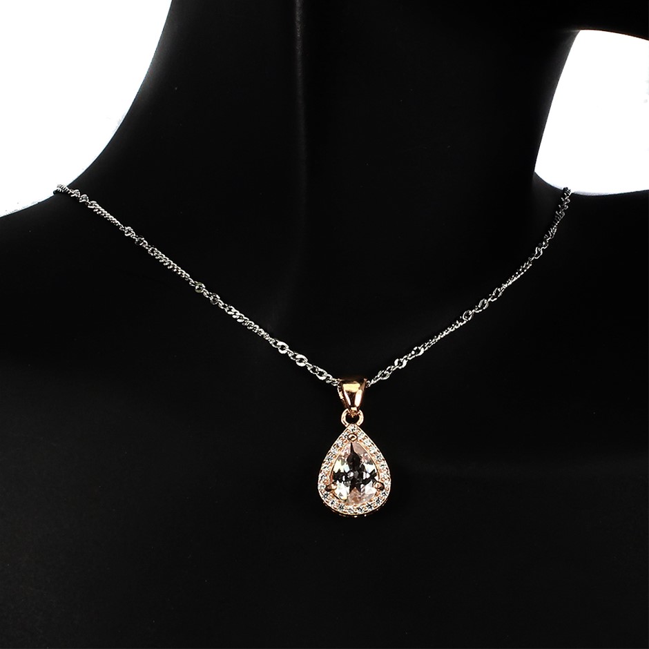 7-8mm Potato Shape Pearl with Real Platinum Plated Necklace