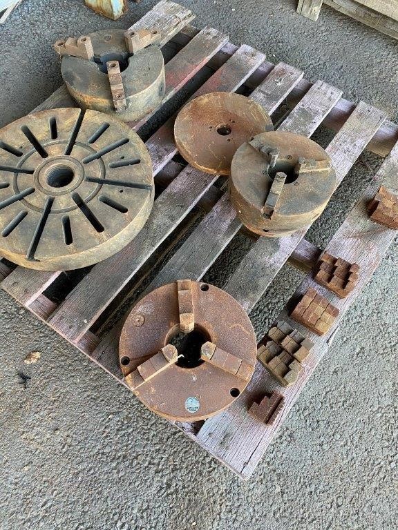Pallet of 3 Lathe Chucks Auction (00105040120) Grays Australia
