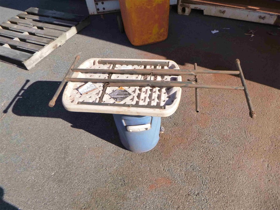 Rhodium Plated Men's Band Ring (4mm) - US Size 10