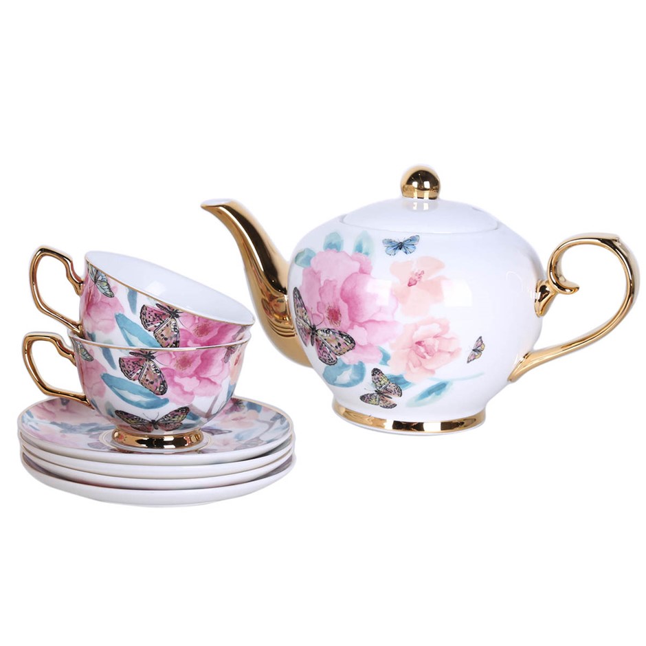 CRISTINA RE 9pc Tea Set. N.B. Missing 2 Cups. (SNCC57869) (27140070