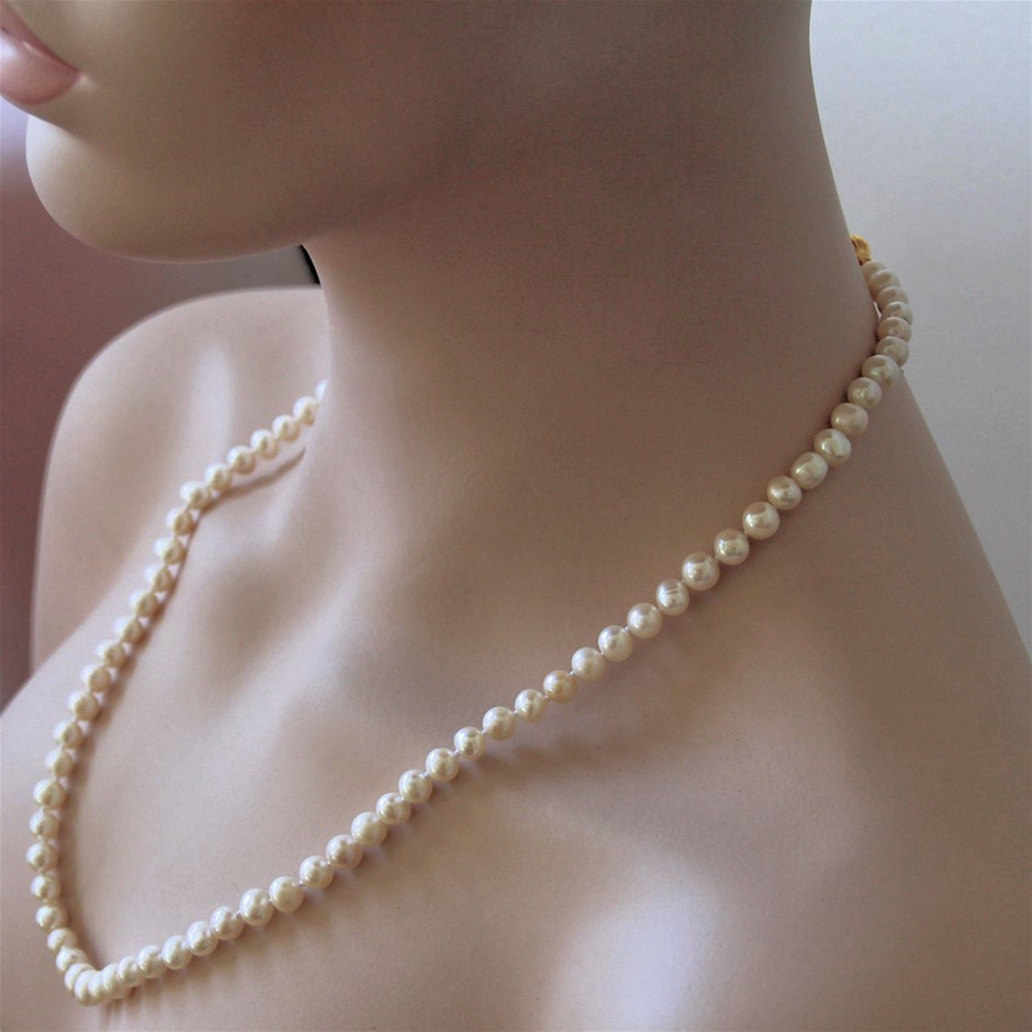 9K YELLOW GOLD 'P' 0.06 HI I1 DIAMOND NECKLACE 40+5cm