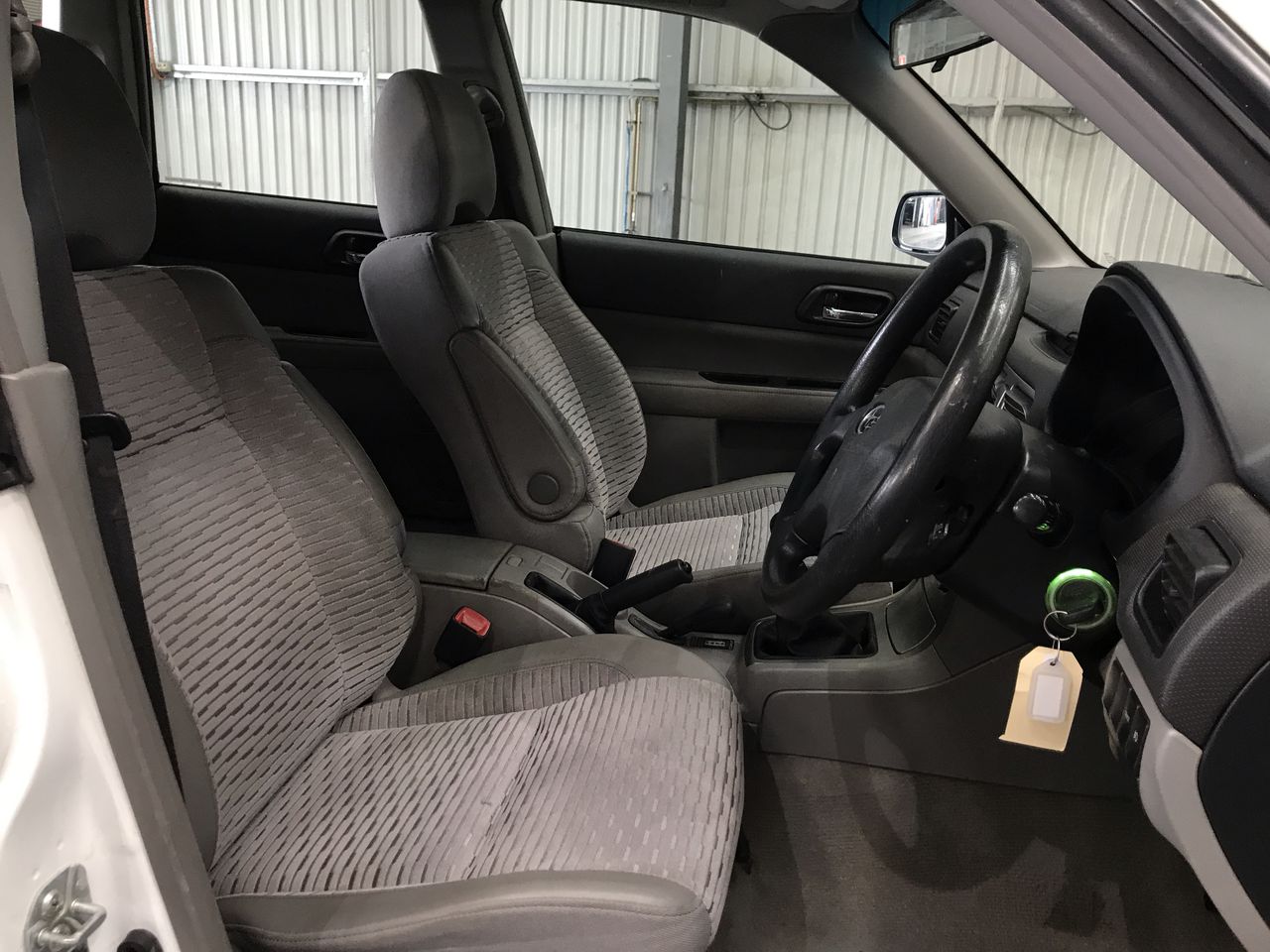 9K WHITE GOLD BRICK STACKER RING