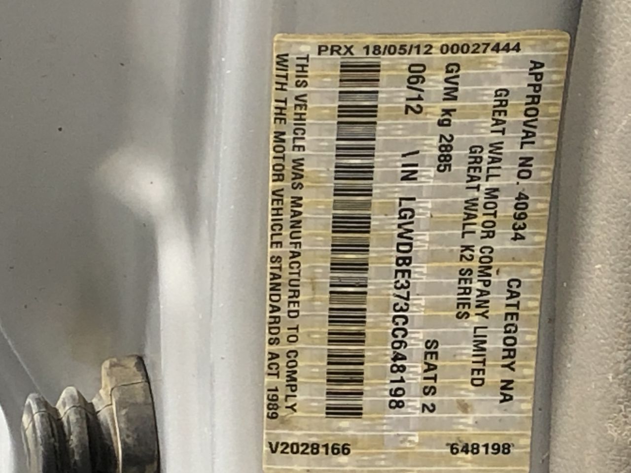 2004 Tecalemit TEC542 Jacking Beam