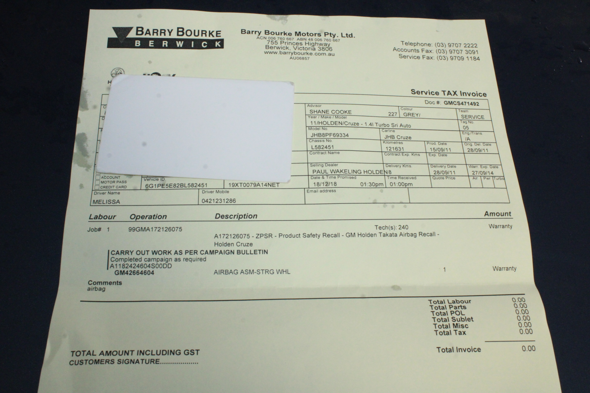 Stratasys Dimension SST 768 3D Printer