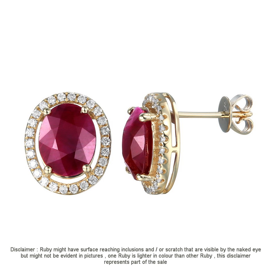 Yellow Gold Natural Amethyst & 0.55 Diamond Ring With Valuation 
