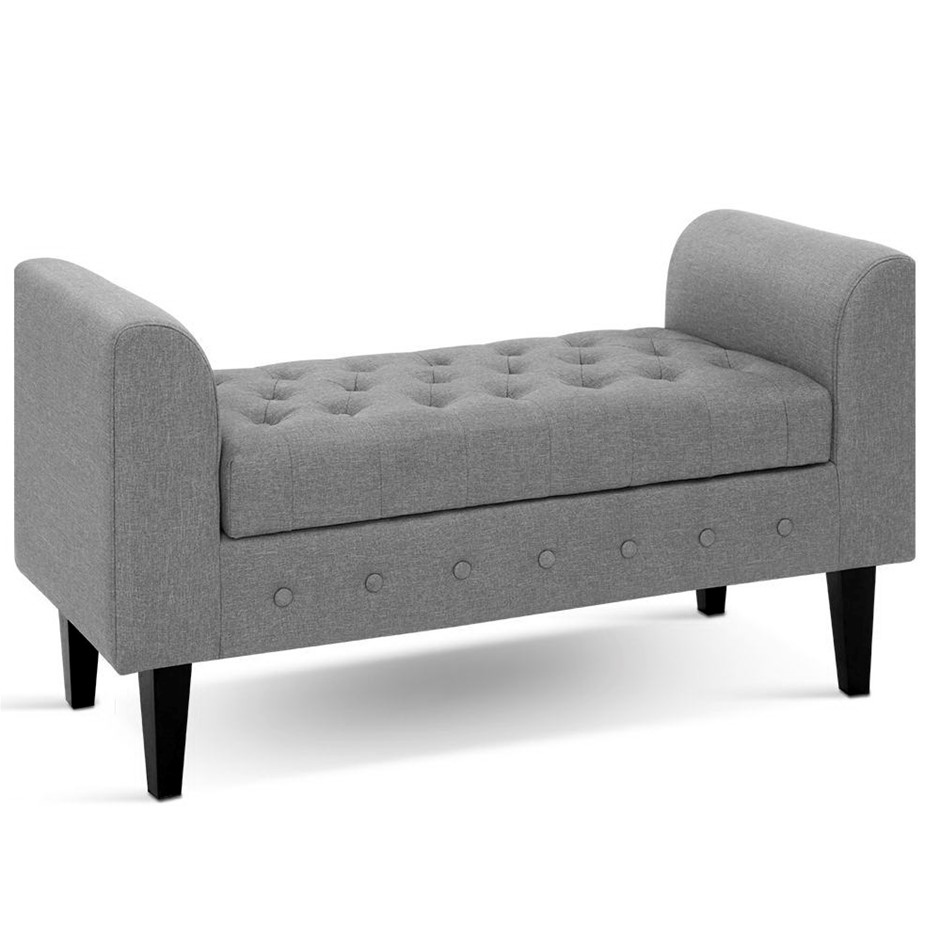 Artiss Storage Ottoman Blanket Box Linen