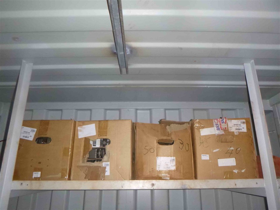 <p>Upright Fridge, Cooler, Bucket Containing Rope and Assorted PVC Fittings