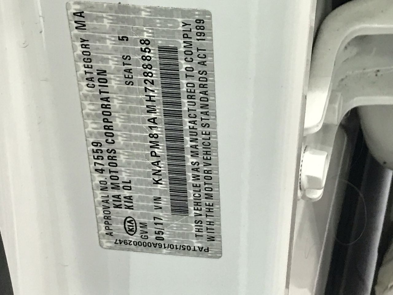 2018 Kia Sorento SLi Petrol