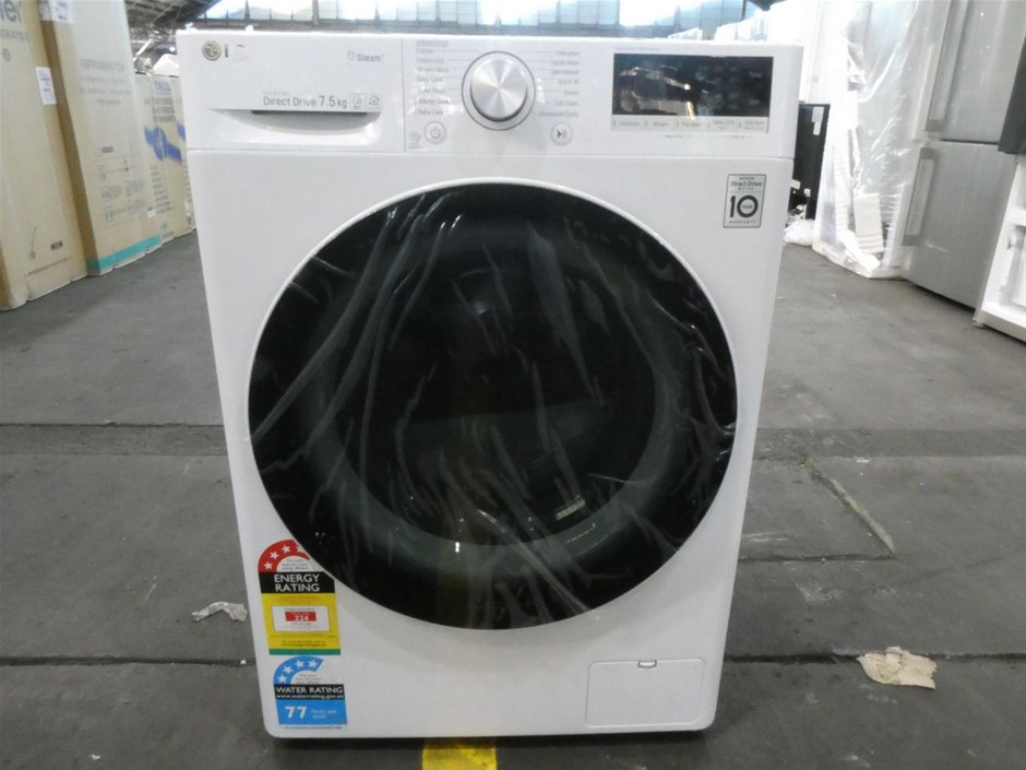LG 7.5kg Front Load Washing Machine with Steam (WV51275W) Auction