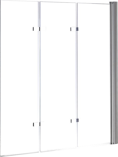 Buy 3 Fold Chrome Folding Bath Shower Screen Door Panel 1300mm X 1400mm