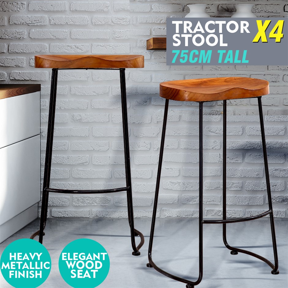 4x Levede Industrial Bar Stools Kitchen 