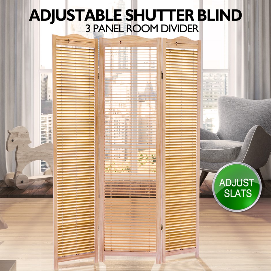 Levede 3 Panel Room Divider Screen Door 