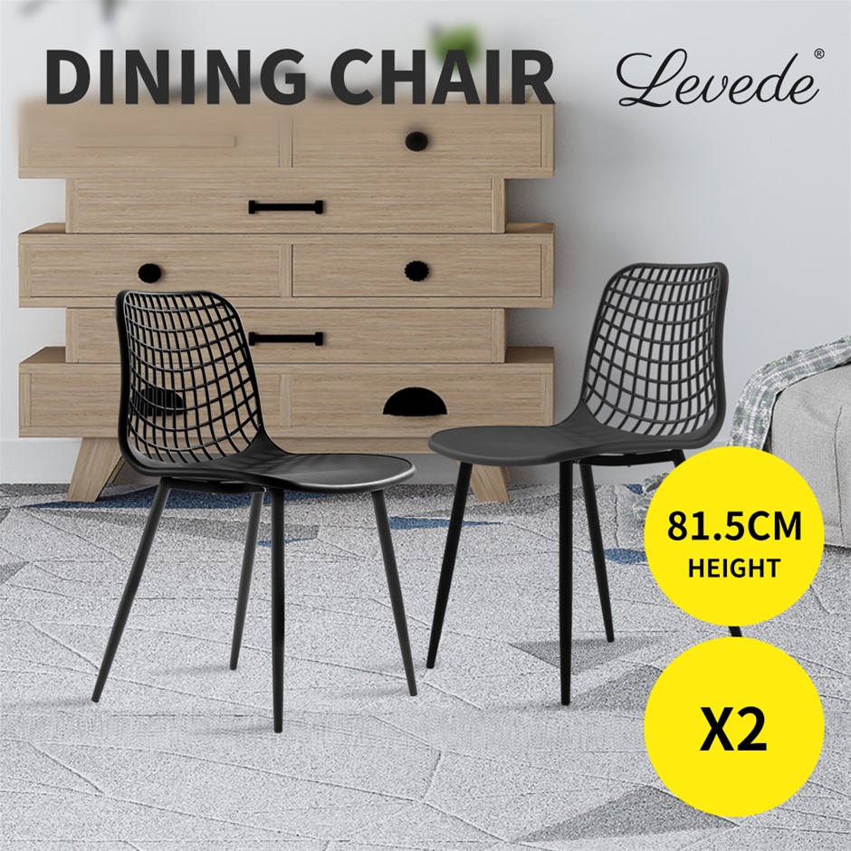 Levede Dining Chairs Black Living Room O