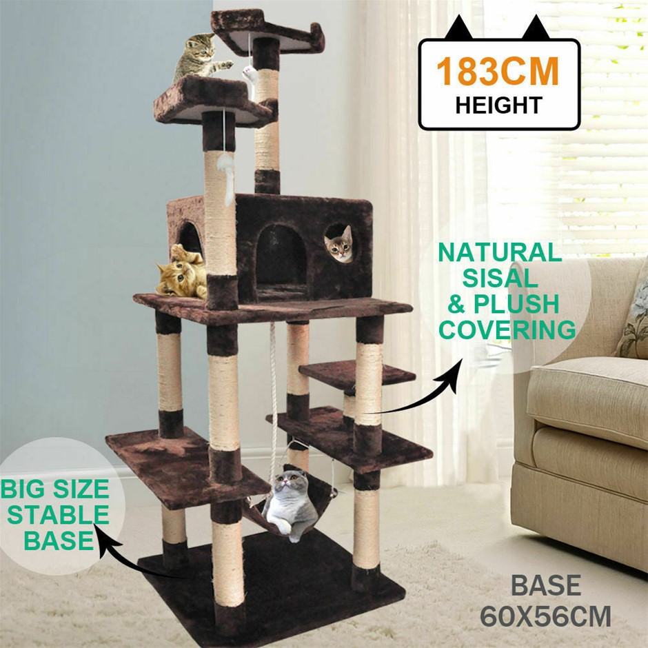 PaWz 1.83M Cat Scratching Post Tree Gym 