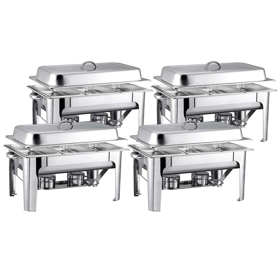 SOGA 4X 9L SS 3 Pans Bain-marie Chafing 
