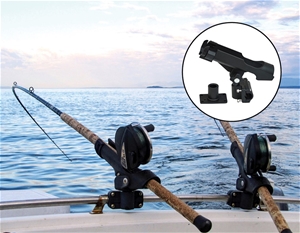 Buy 4PC Kayak Boat Fishing Pole Rod Holder Tackle Kit Adjustable Side Rail