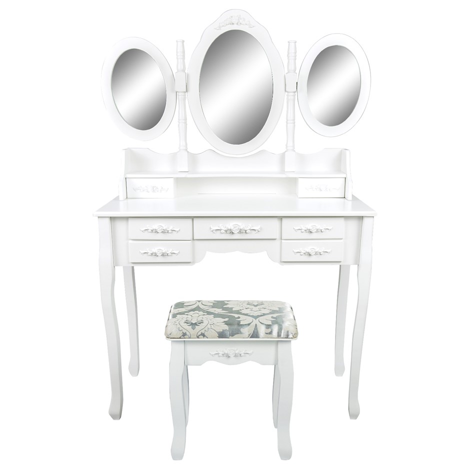 3 Mirrors 7 Drawers Dressing Table - JUL