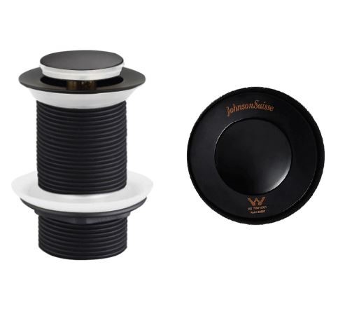 Plug & Waste Pop-up 32mm no overflow Black