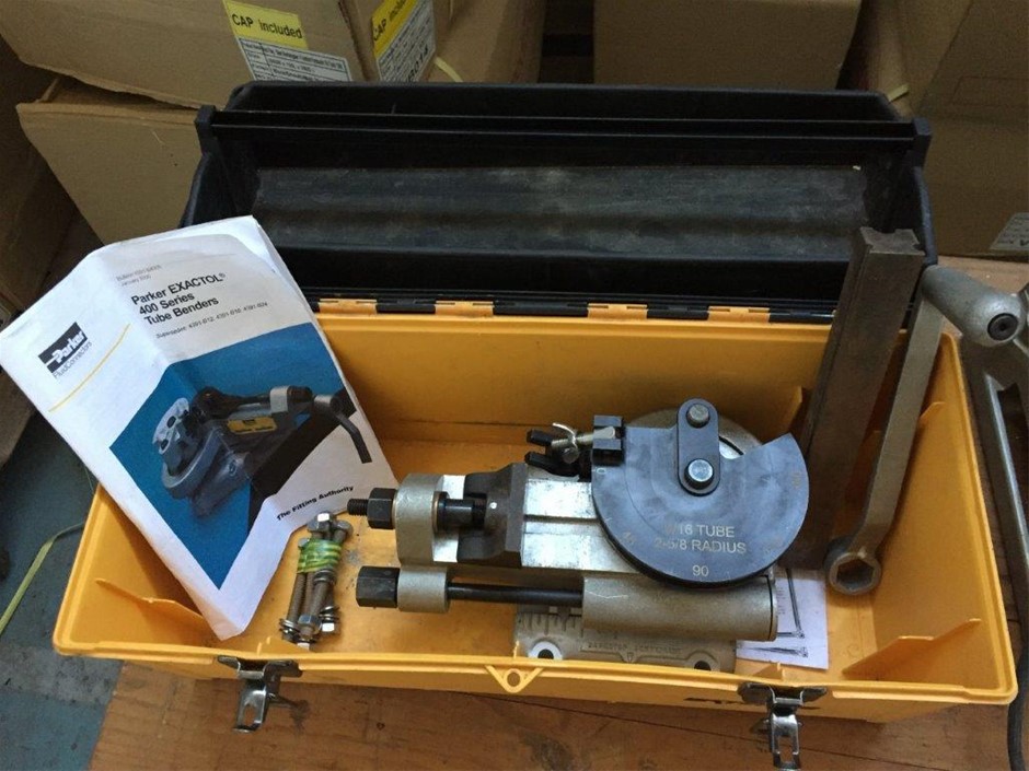 Parker Exactol 412 Manual Benchtop Tube Bender In case Auction (0004