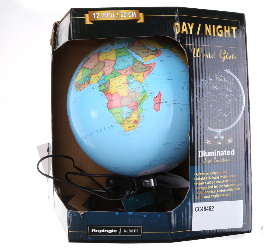 REPLOGLE 30cm 3-in-1 LED World Globe Constellation Nightlight Map Earth Glo  Auction | GraysOnline Australia